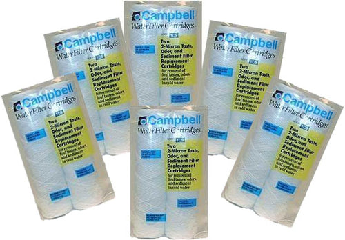 Campbell 1C9-12 Taste & Odor ANNUAL Water Filter 2 Micron Filter Cartridge 12 Pack