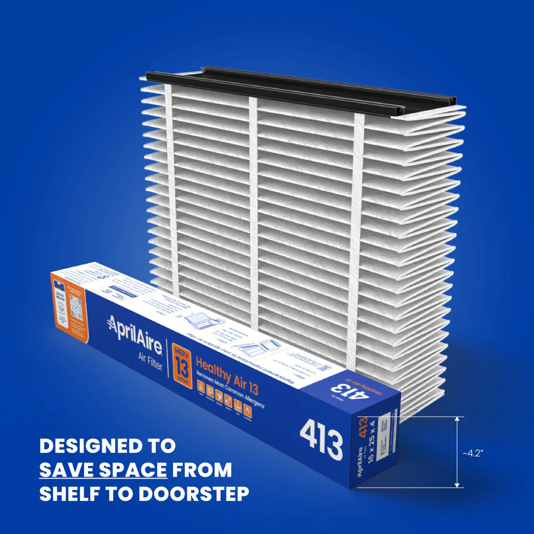 AprilAire 413 MERV 13 Pleated Air Filter 16x25x4 – Annual 2 Pack