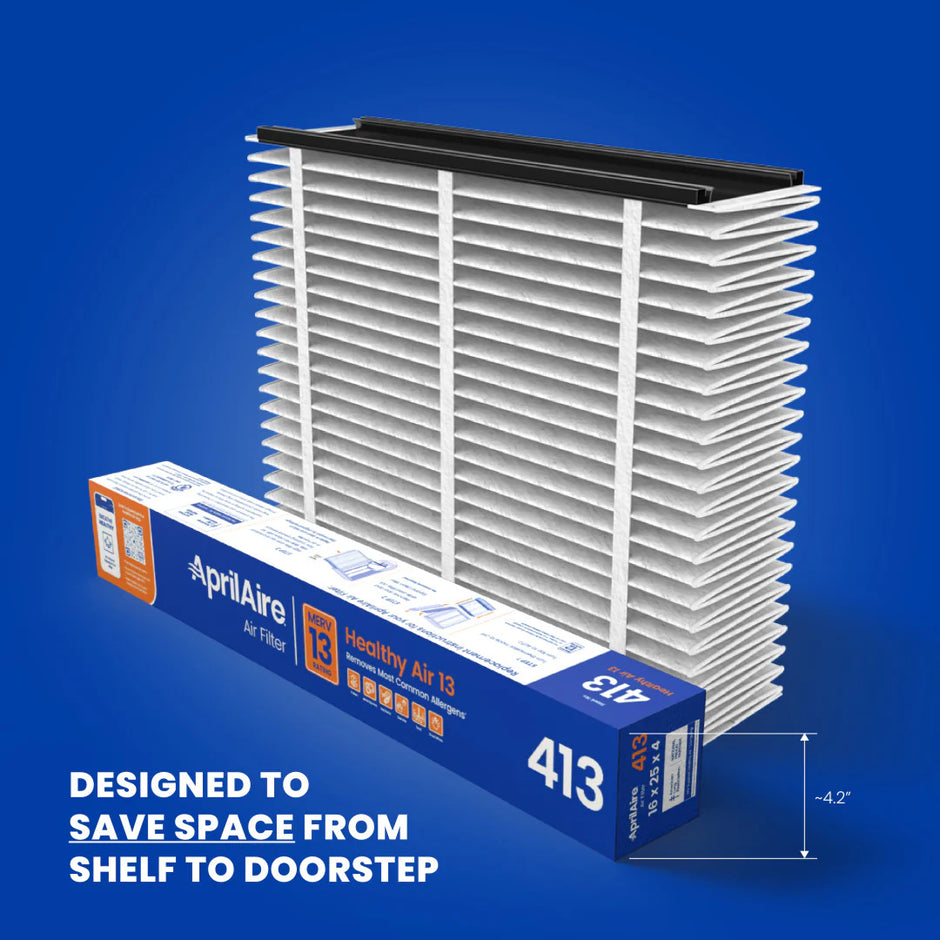AprilAire 413 MERV 13 Pleated Air Filter 16x25x4 – Annual 2 Pack
