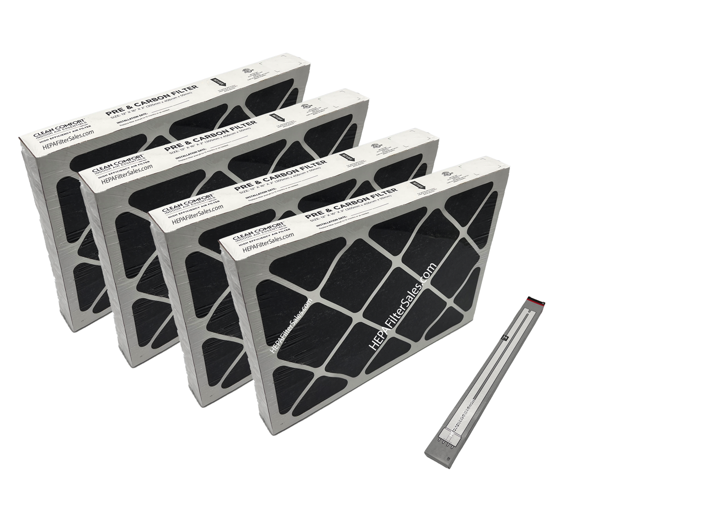 Clean Comfort & Goodman HEPA Home Air Cleaner Replacement Filter Bundle