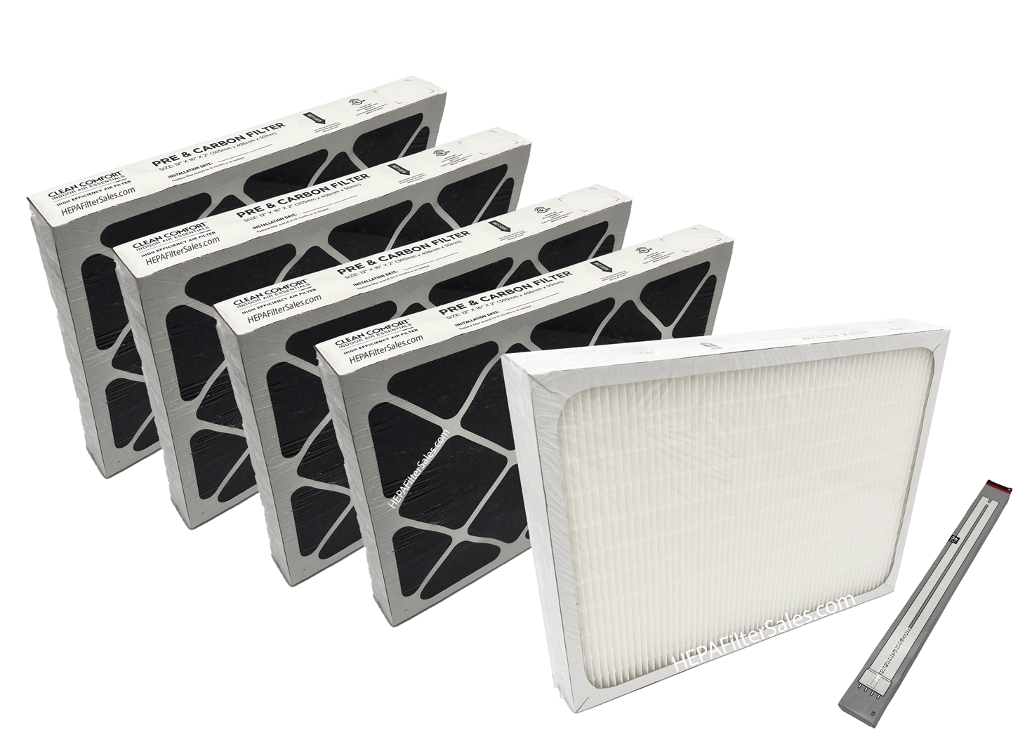 Clean Comfort & Goodman HEPA Home Air Cleaner Replacement Filter Bundle