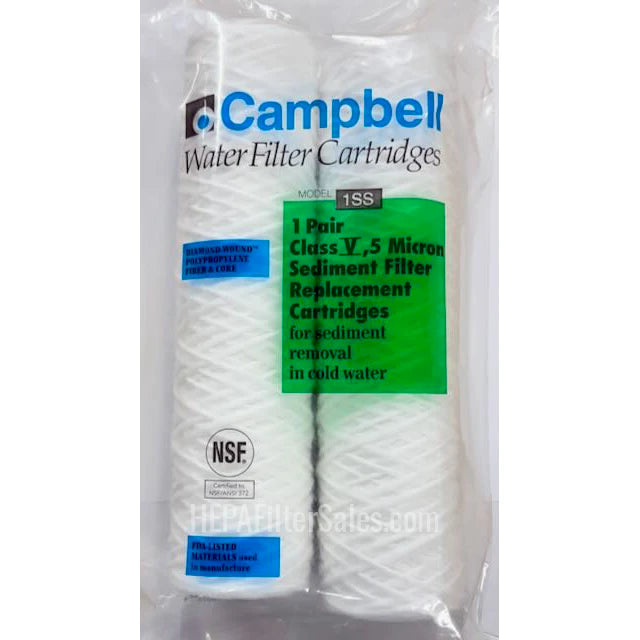 Campbell 1SS Water Filters 5 Micron Sediment Cartridges
