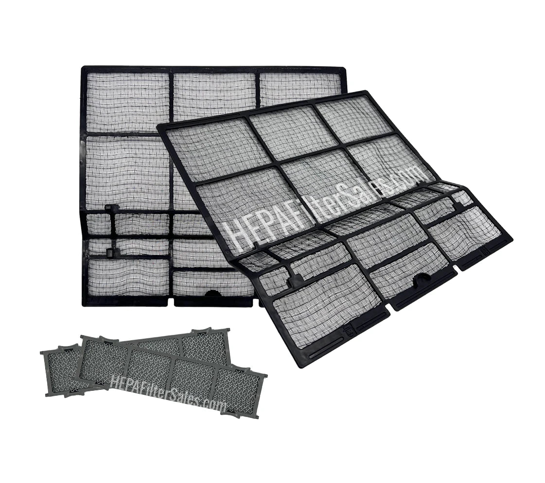 Daikin FTXS09DVJU & FTXS09H / 12D / 12H Ductless Mini Split Clean Air Filter Complete Kit