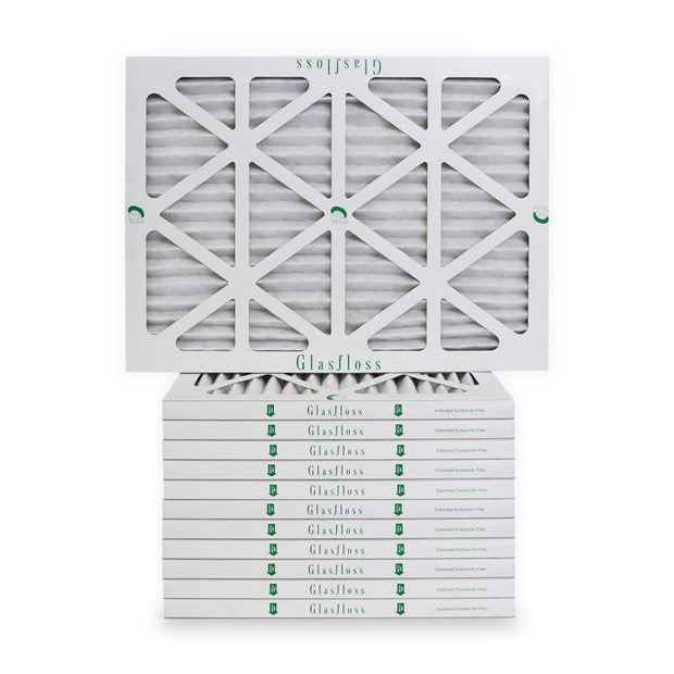 Glasfloss 19-7/8 x 21-1/2 x 1 MERV 10 Air Filters - Annual Pack (12)