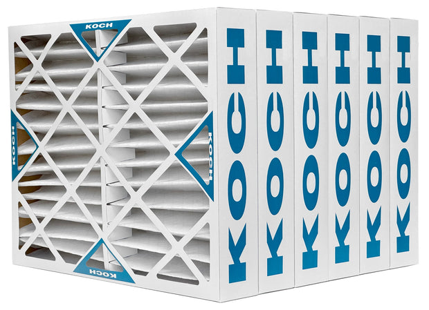 Koch Air Filter 20 x 25 x 4 MERV 8 Pleated Air Filter - 6 Pack
