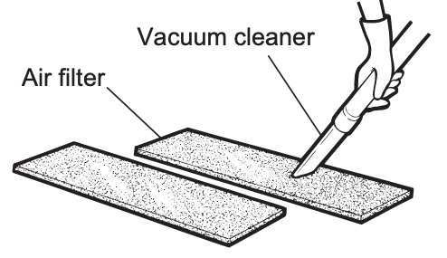 Mitsubishi Lossnay Filter Cleaning Illustration