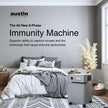 Advertisement for the All New 9-Phase Immunity Machine by Austin Healthcare in a bedroom setting.
