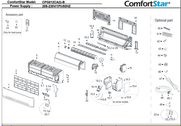 ComfortStar CPG012CAI Series Mini Split Ductless Filter - 2 Pack