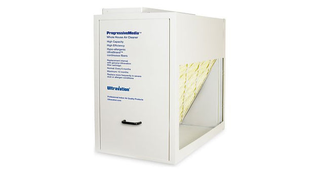 Ultravation 90-064 Right Angle Media Air Cleaner w/20" x 25" x 5" MERV-11 Filter Dark Gray Finish